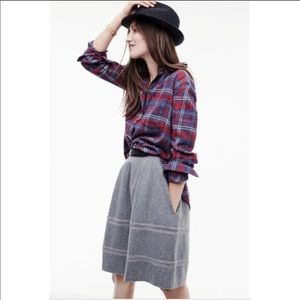 Madewell Gray Midi Skirt